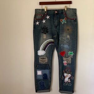 High Rise Denim Boyfriend Junior Jeans